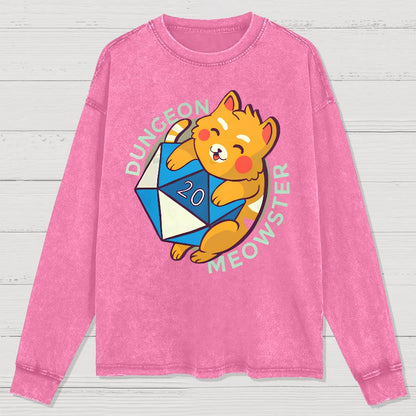 Dungeon Meow Washed Long Sleeve Tee