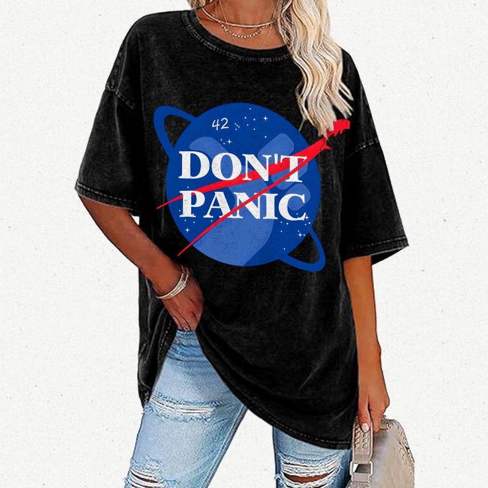 Don't Panic Vintage Distressed T-shirt