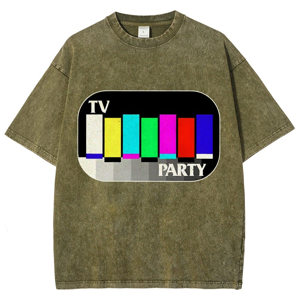 TV Party Vintage Distressed T-shirt