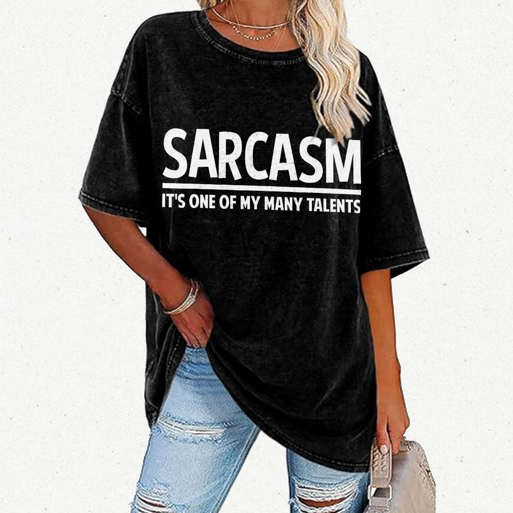 Sarcasm-Just One Of My Many Talents Vintage Distressed T-shirt