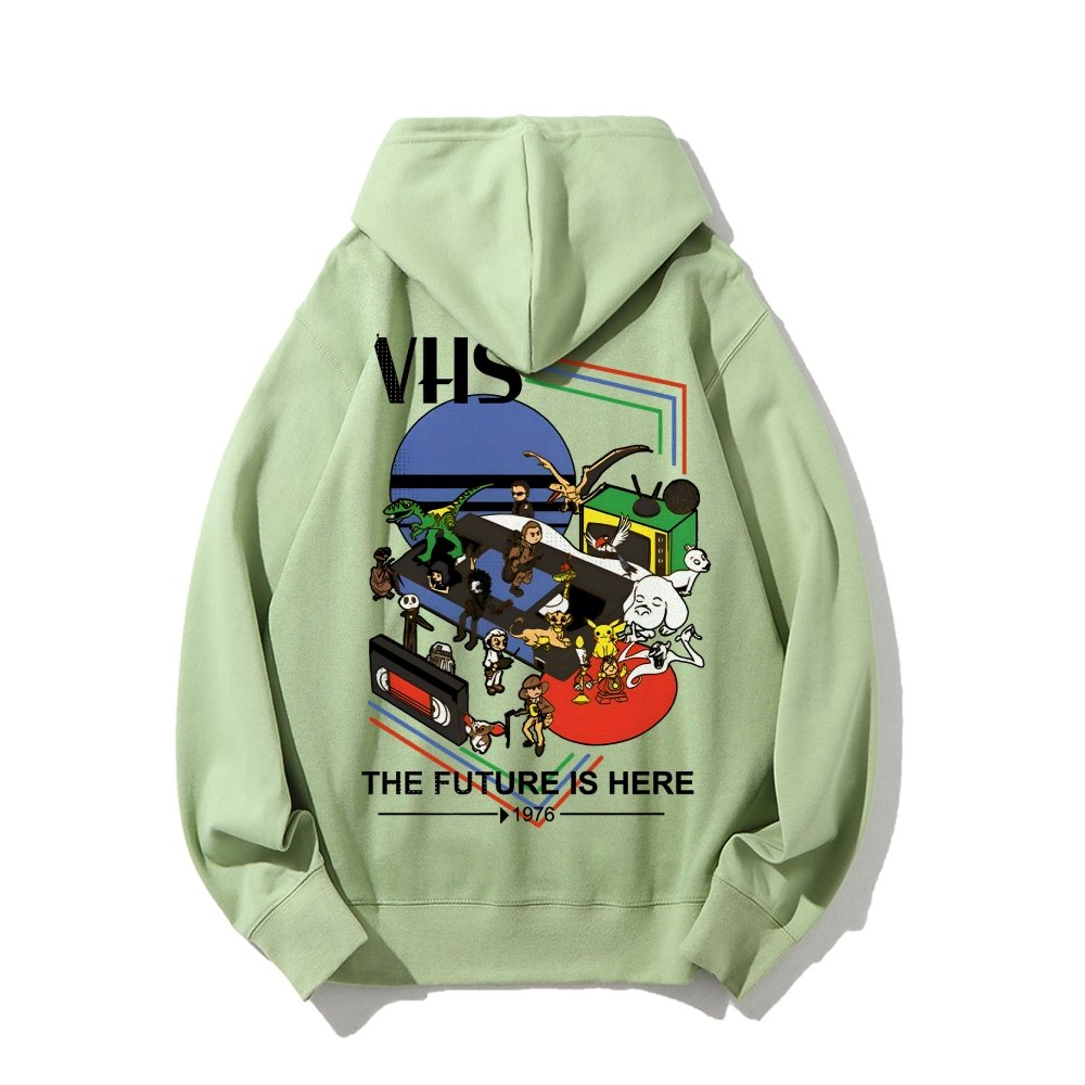The Future Is Here Printed Back Unisex Cotton Hoodie