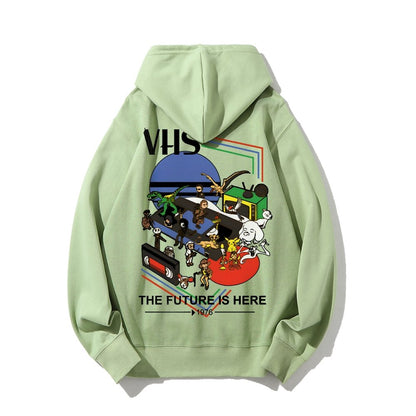 The Future Is Here Printed Back Unisex Cotton Hoodie