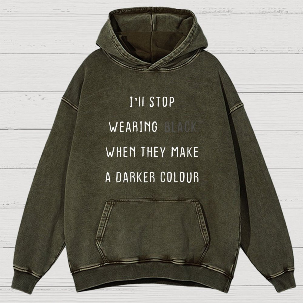 Wearing Black Vintage Distressed Hoodie