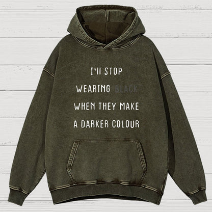 Wearing Black Vintage Distressed Hoodie