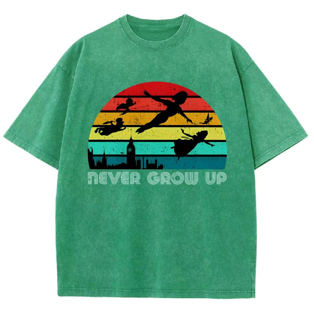 Never Grow Up Vintage Distressed T-shirt