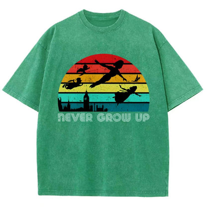 Never Grow Up Vintage Distressed T-shirt