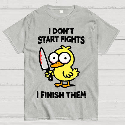 I Don't Start Fights Geek T-Shirt