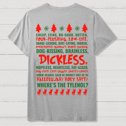 Holiday Family Christmas Front And Back Printing Geek T-Shirt