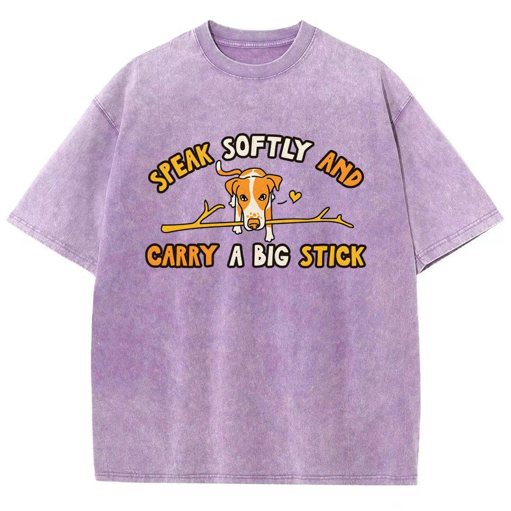 Speak Softly And Carry A Big Stick Vintage Distressed T-shirt