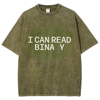 I Can Read Binary Vintage Distressed T-shirt