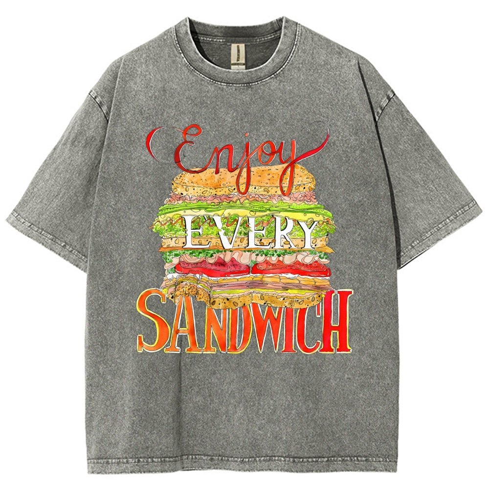 Enjoy Every Sandwich  Vintage Distressed T-shirt