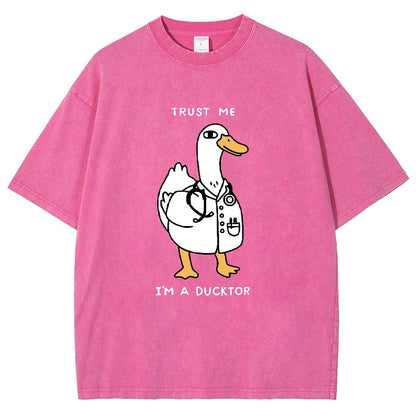 Trust Me I'm a Ducktor Vintage Distressed T-shirt