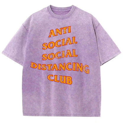Social Distancing Club Vintage Distressed T-shirt