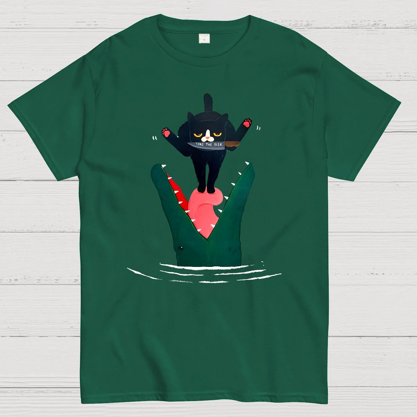 Funny Black Cat Geek T-Shirt