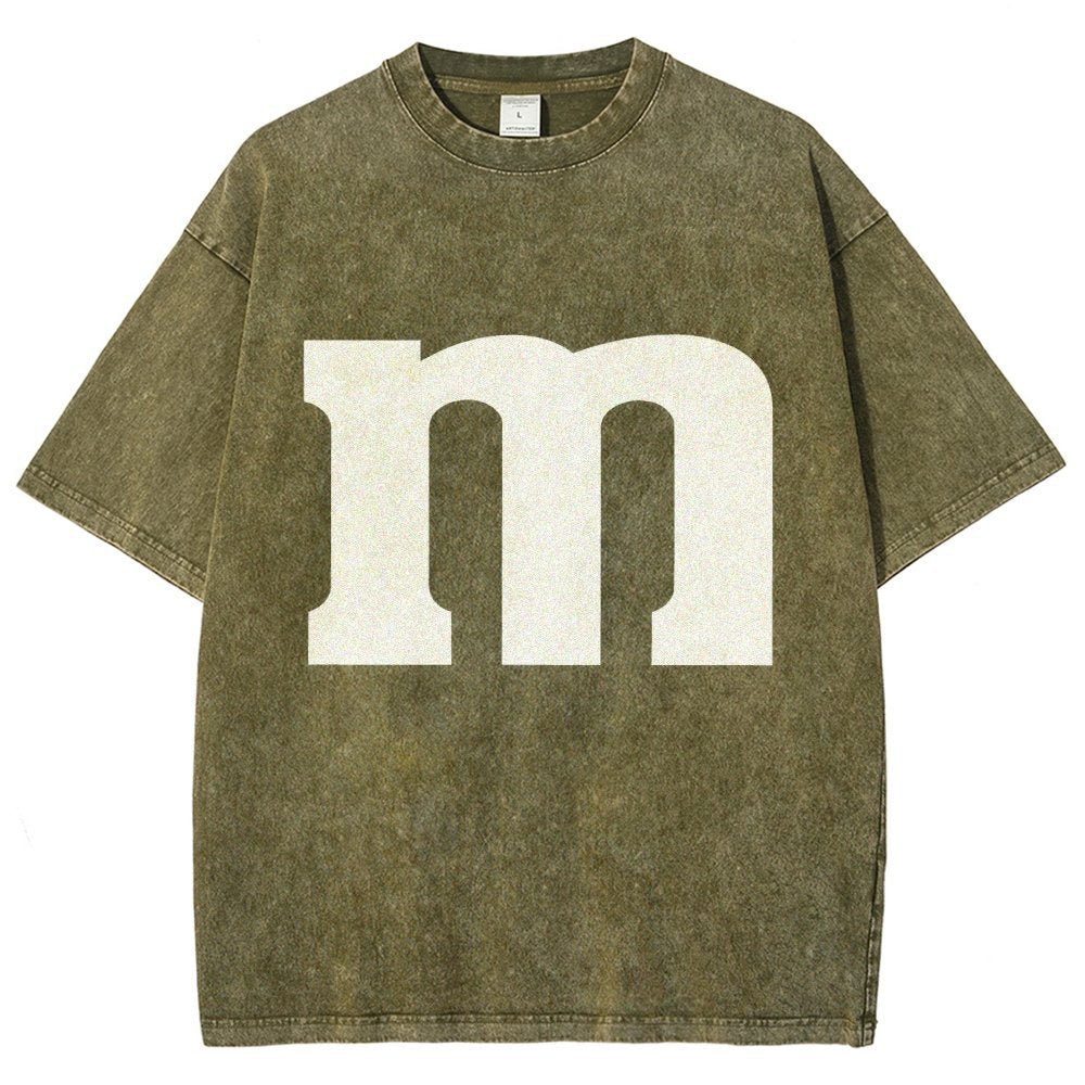 Fun letter M Vintage Distressed T-shirt