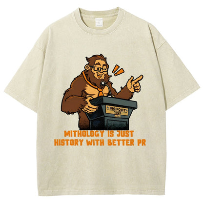 Mythology is just history with better PR Vintage Distressed T-shirt