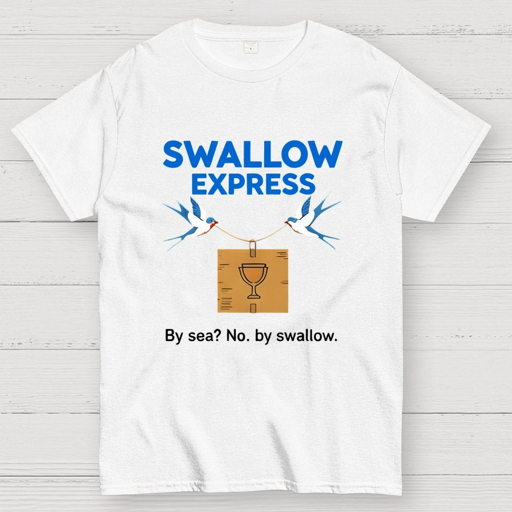 Swallow Express By Sea No, By Swallow Art Print Geek T-Shirt
