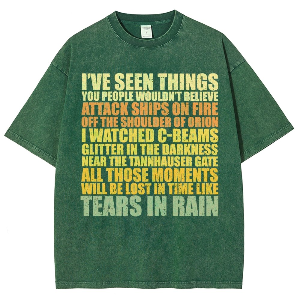 Tears In Rain Vintage Distressed T-shirt