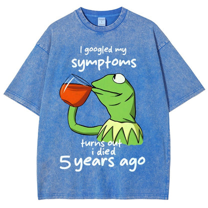 Goolged Symptoms Vintage Distressed T-shirt