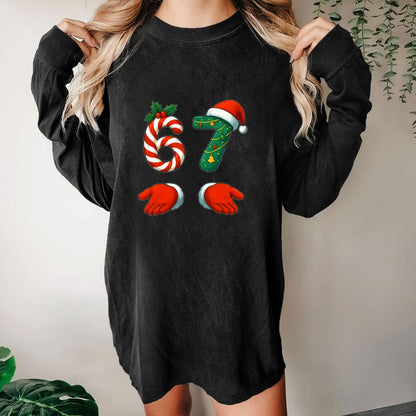 67 Christmas Washed Long Sleeve Tee