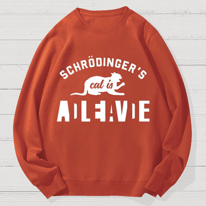 Schrödinger Cat Geek Cotton Sweatshirt
