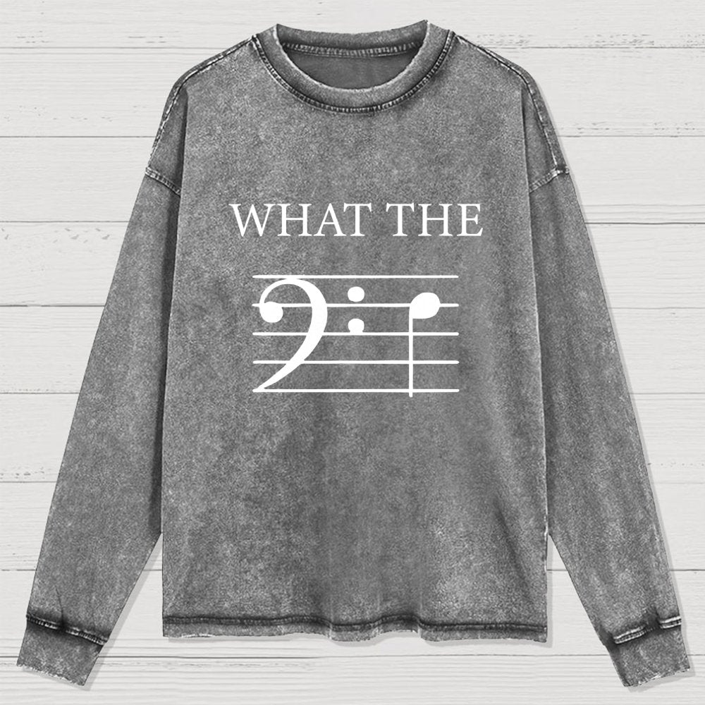 What The F (Bass) Washed Long Sleeve Tee