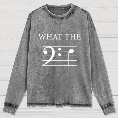 What The F (Bass) Washed Long Sleeve Tee