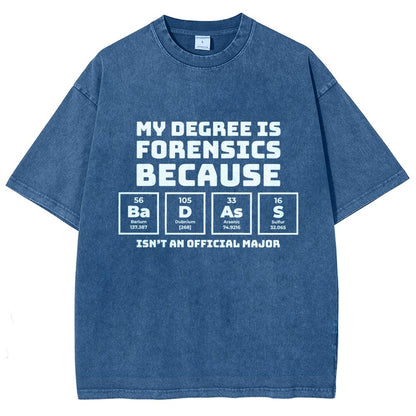 My Degree Forensic Science Periodic Table Funny Vintage Distressed T-shirt