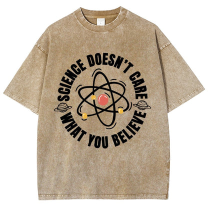Science Doesn't Care What You Believe Vintage Distressed T-shirt
