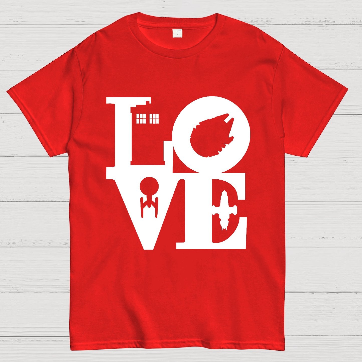 I Love SciFi Black Geek T-Shirt