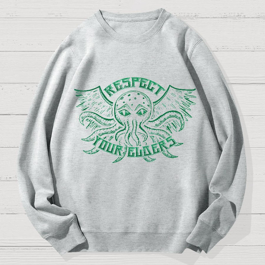 Respect Your Elder Gods Geek Cotton Sweatshirt