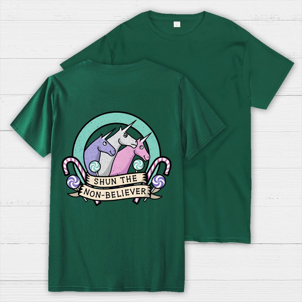 Shun the Non-Believer Back Printing Geek T-Shirt