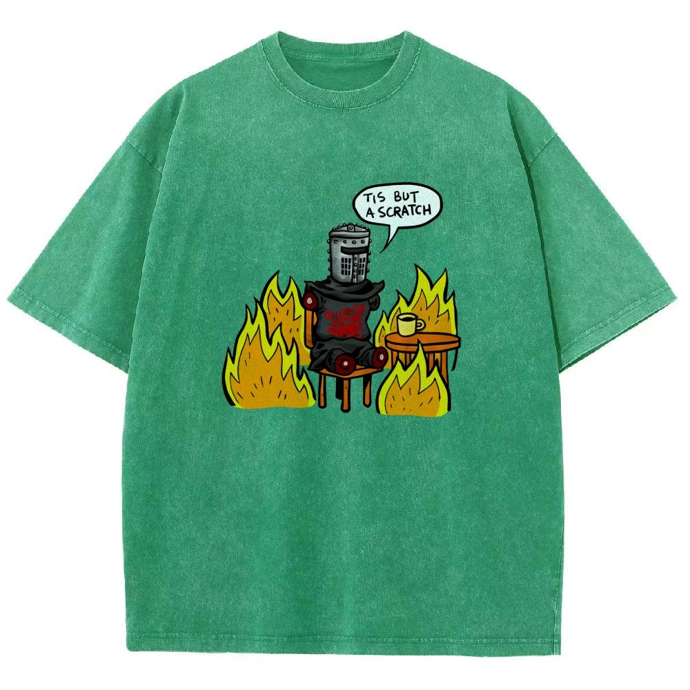 Tis Is Fine Vintage Distressed T-shirt