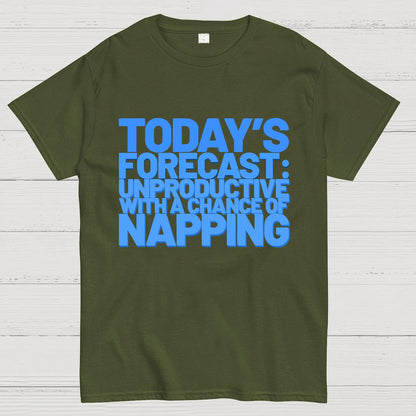 Today's Forecast Unproductive With A Chance Of Napping Geek T-Shirt