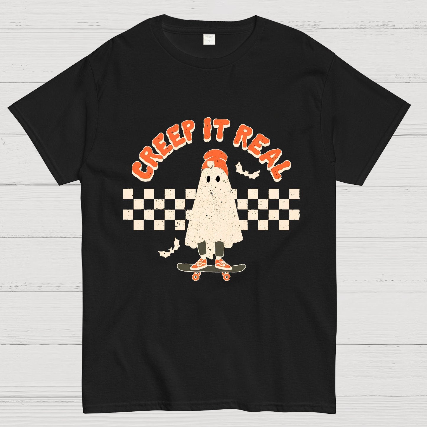 Creep it Real Vintage Ghost Halloween Geeky T-Shirt