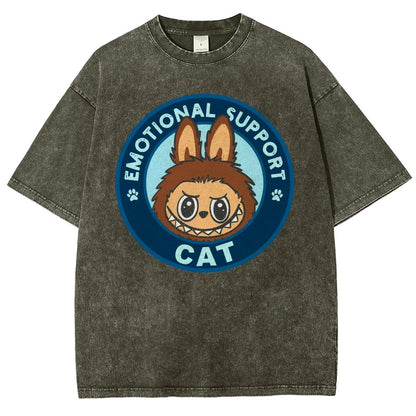 Emotional Support Cat Vintage Distressed T-shirt
