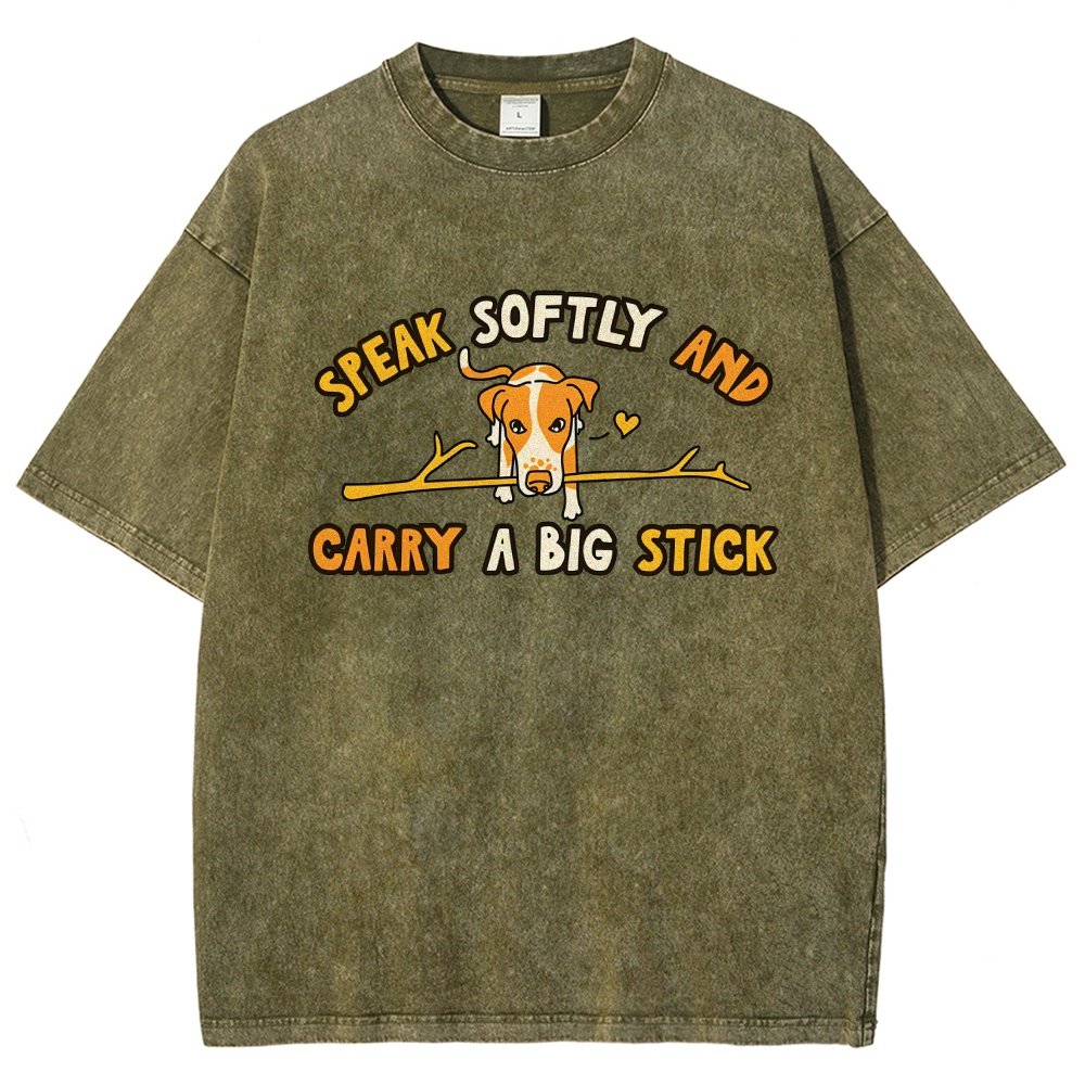Speak Softly And Carry A Big Stick Vintage Distressed T-shirt