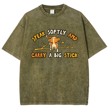 Speak Softly And Carry A Big Stick Vintage Distressed T-shirt