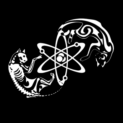 Science Cat Geek Washed Long Sleeve Tee