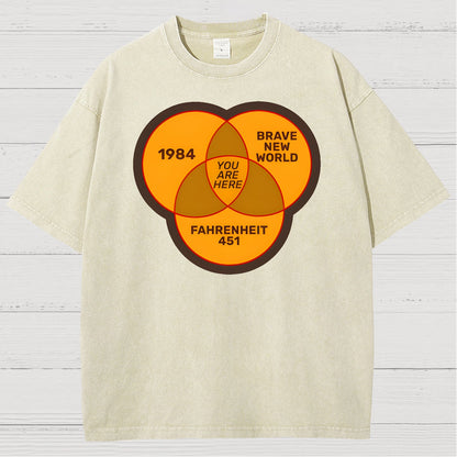 You Are Here Vintage Distressed T-shirt