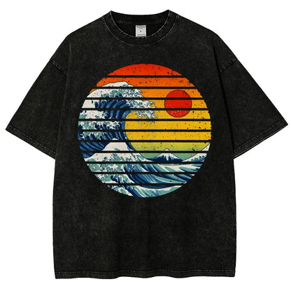 Freak Wave Vintage Distressed T-shirt