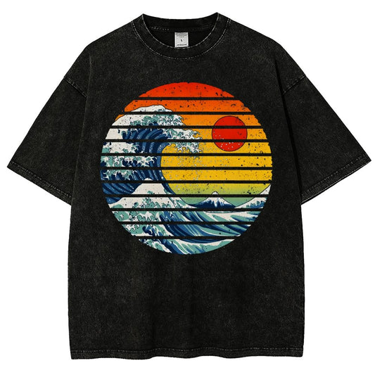Freak Wave Vintage Distressed T-shirt