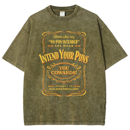 Intend Your Puns! Remix Vintage Distressed T-shirt