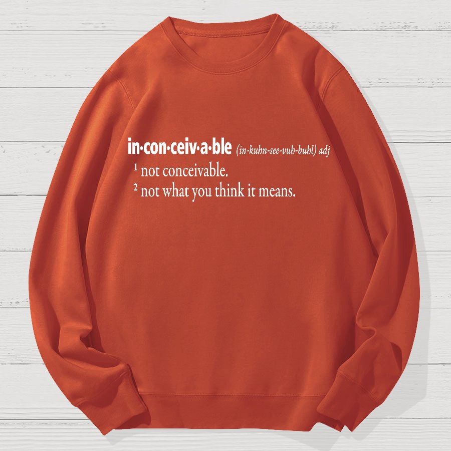 Unbelievable Definition Geek Cotton Sweatshirt
