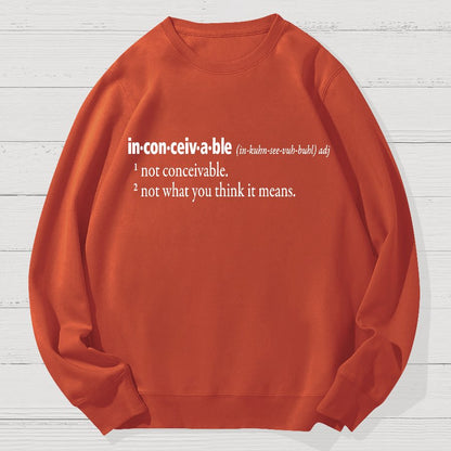 Unbelievable Definition Geek Cotton Sweatshirt