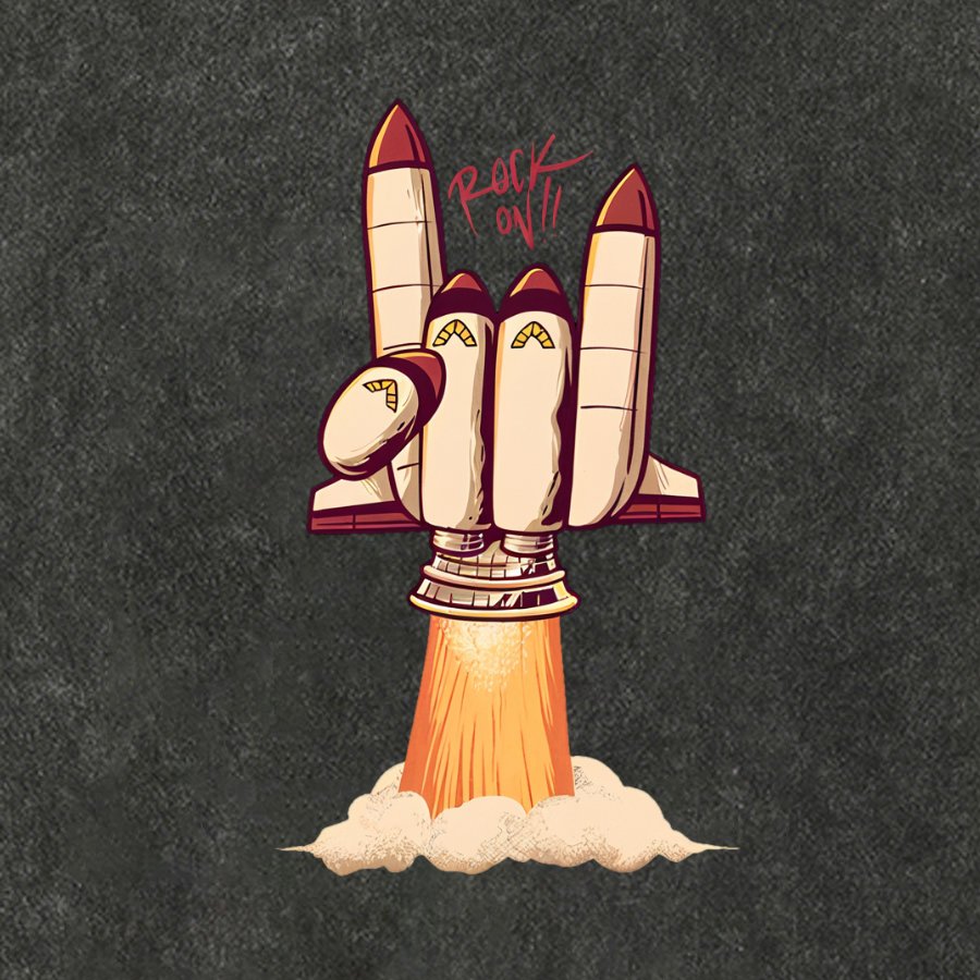 Rock On Rocket  Cotton Hat