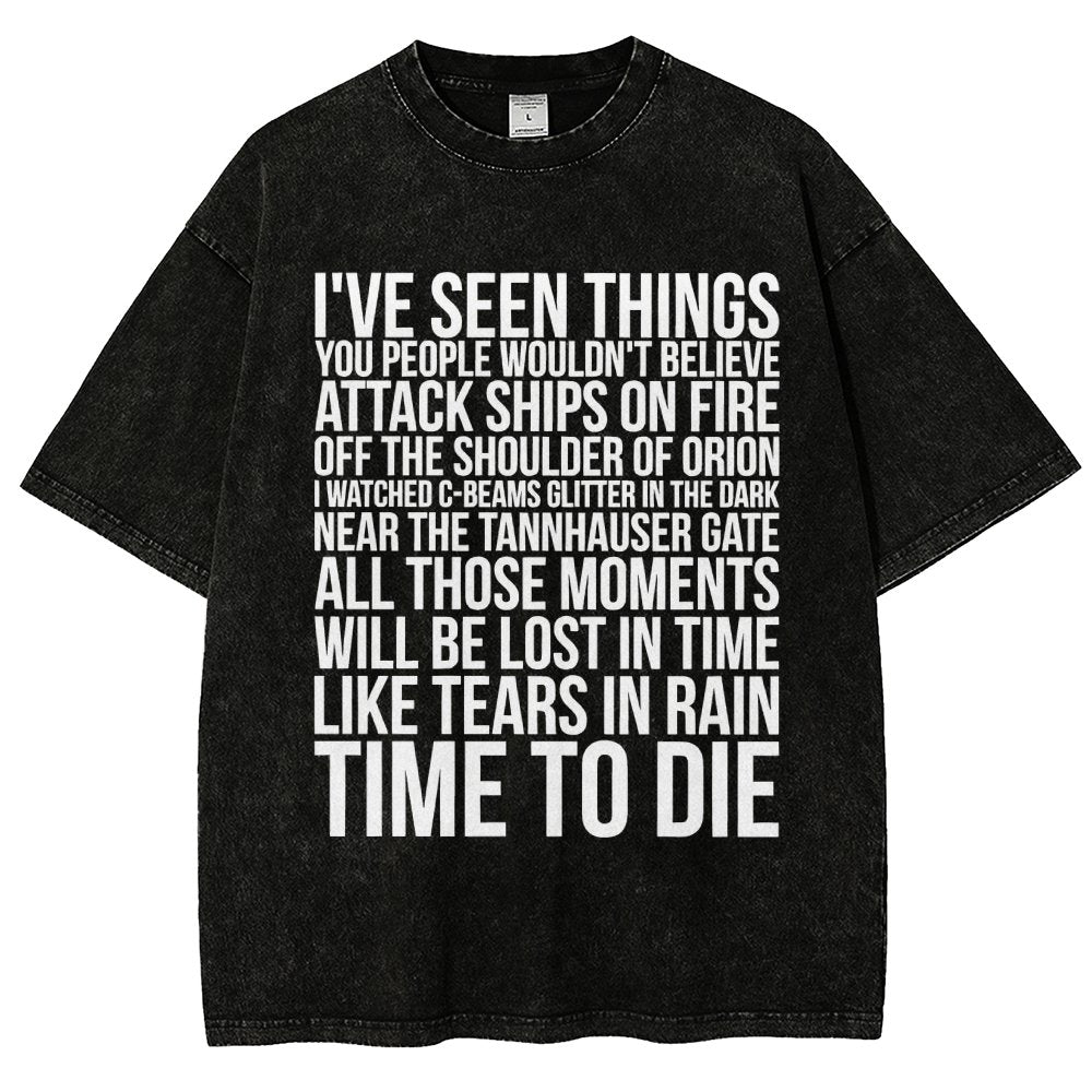 Like Tears In Rain...Time To Die Vintage Distressed T-shirt