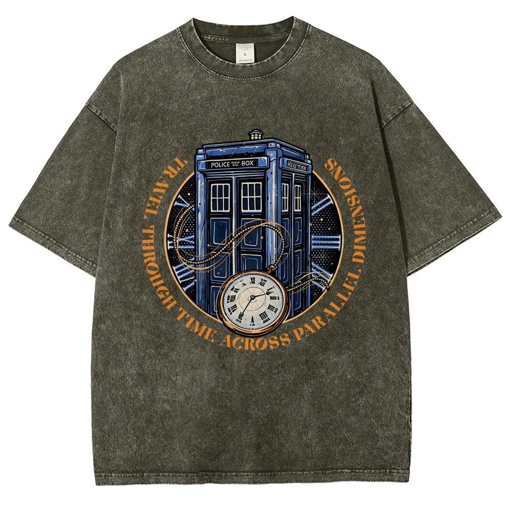 Across Parallel Dimensions Vintage Distressed T-shirt