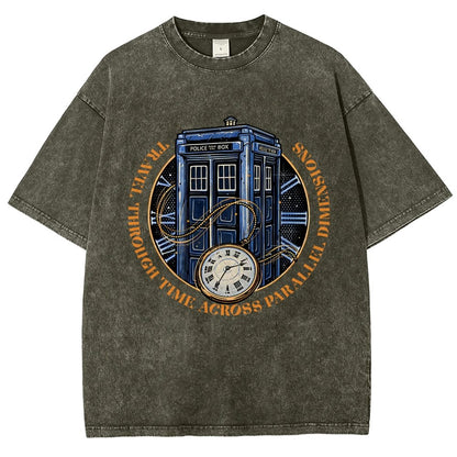 Across Parallel Dimensions Vintage Distressed T-shirt