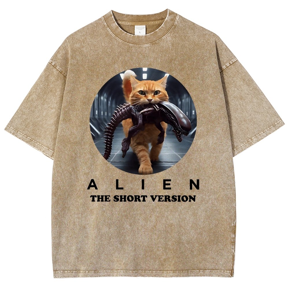 Mysterious Creature Short Version Vintage Distressed T-shirt
